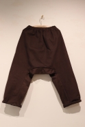 Pantalon 02, toile de coton brun