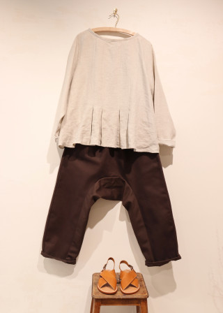 Trousers 02, Dark Brown cotton canvas