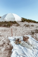Holiday beach umbrella, antique white