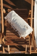 Serviette de plage, blanc antique