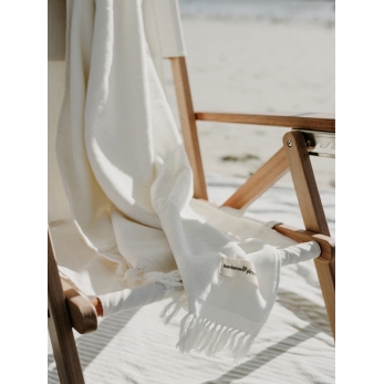 Serviette de plage, blanc antique