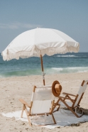 Serviette de plage XL avec trou, blanc antique