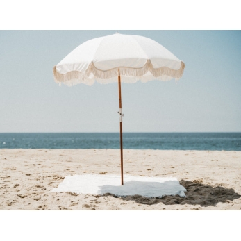 Serviette de plage XL avec trou, blanc antique