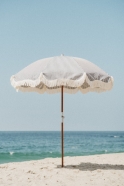 Beach umbrella, navy stripes