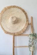 Large raffia and palm hat