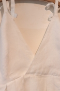 Strap top, white linen