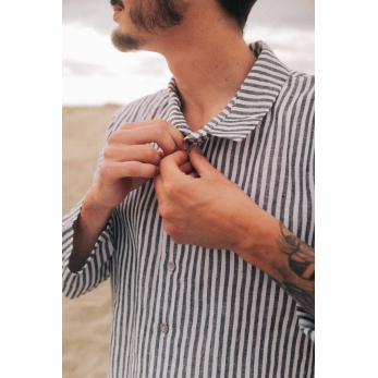 Mixt shirt, light stripes linen