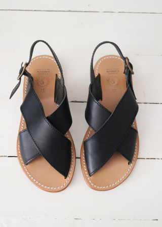 Sandals Uzes, black leather