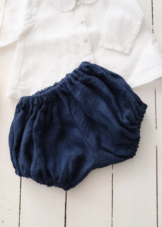 Bloomer, lin épais indigo