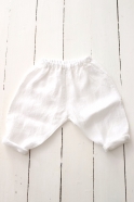 Pantalon classique, lin blanc