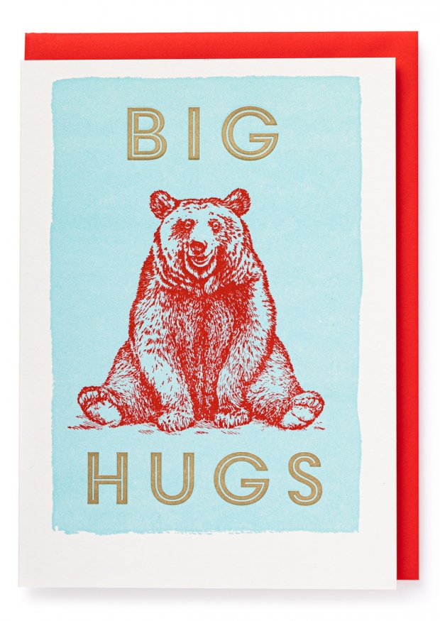 Card A6 + enveloppe "Big Hugs on your Birthday.."