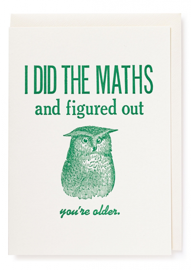 Carte postale + enveloppe "I did the Maths"