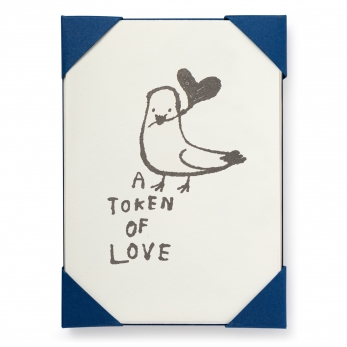 Card + enveloppe "A token of love"