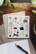 Carte postale + enveloppe "A Calm Morning at Home"