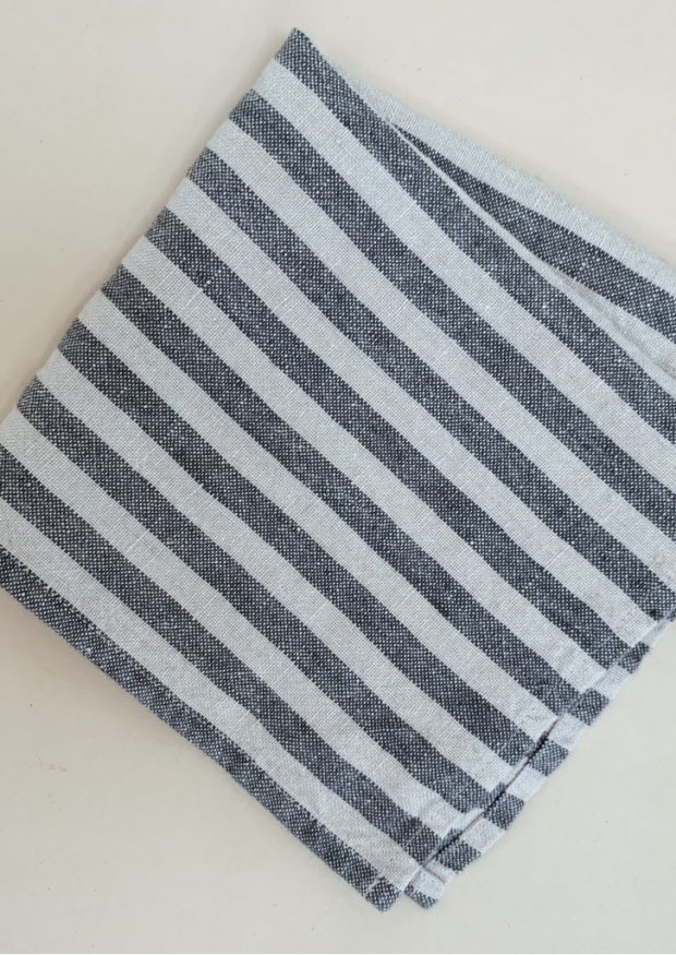 Linen Kitchen towel - Mustrad stripes