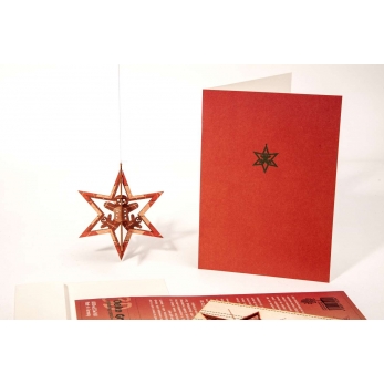 Postcard + 3D decoration - Star