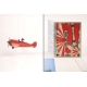 Postcard + 3D decoration - Airplane