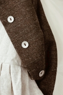 Baby jacket, brown wool drap