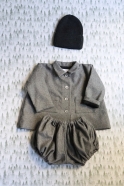 Baby jacket, grey wool