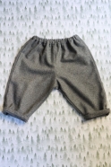 Pantalon classique, lainage gris