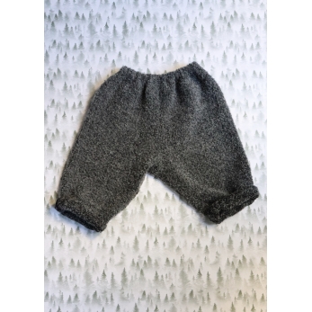 Pantalon classique, drap de laine bouclé
