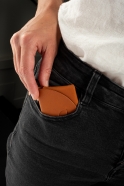 The purse, papaya leather