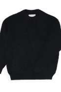 Heavy sweater in merino wool, graphite