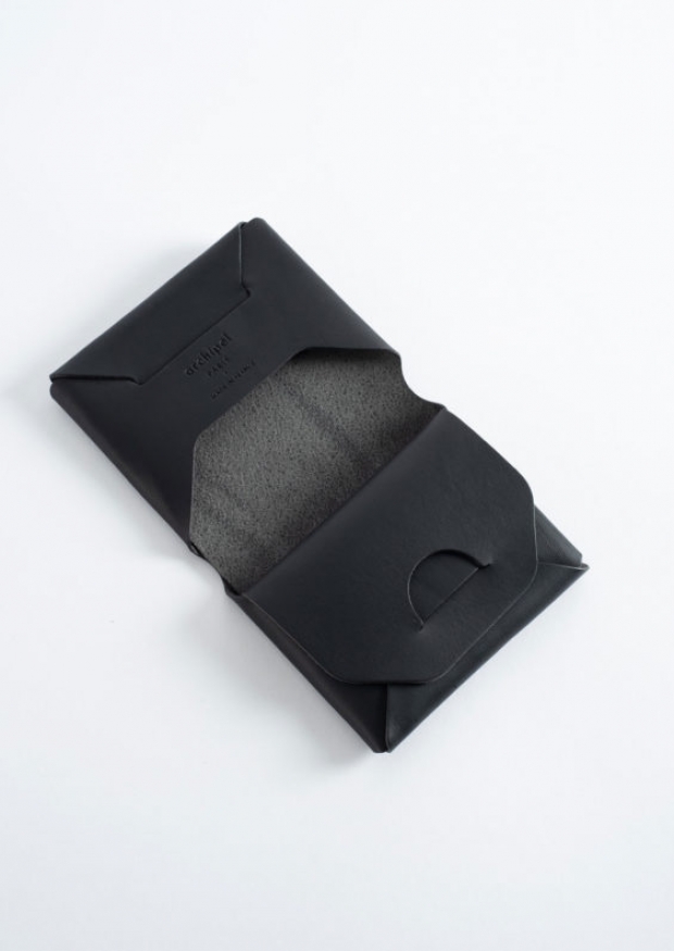 The wallet, black leather