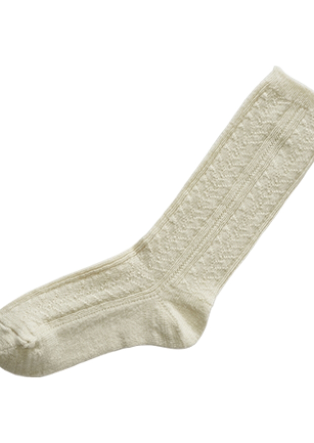 Alpaca wool socks, white