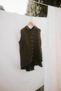 Shirt 07, green linen