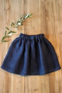 Skirt, indigo heavy linen