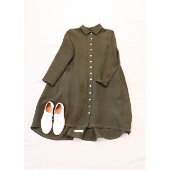 Dress 10, green linen
