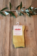 Short plain socks, mustard