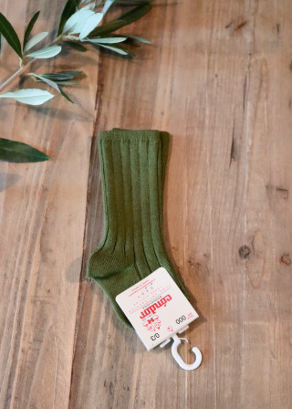 Chaussettes hautes, coloris algue