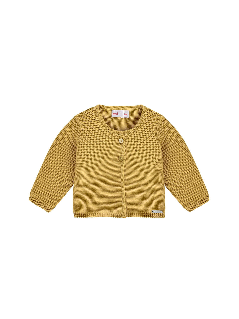 Gilet en maille, coloris moutarde