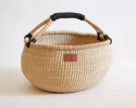 Large bolga basket, black handle