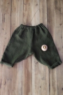 Pantalon classique, lin vert