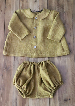 Bloomer, mustard linen