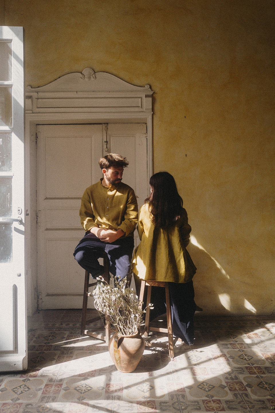 Pleated dress, sleeveless, night blue corduroy