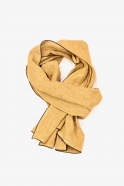 scarf, mustard linen