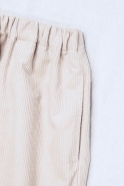 Pantalon classique, velours blanc cassé