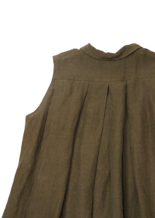 Dress 09, green linen