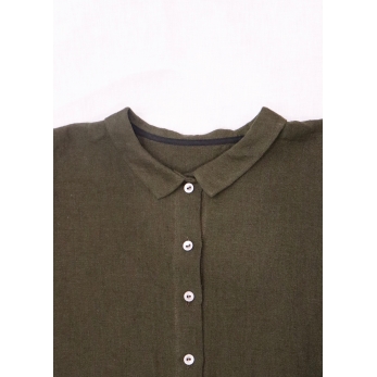 Shirt 05, green linen