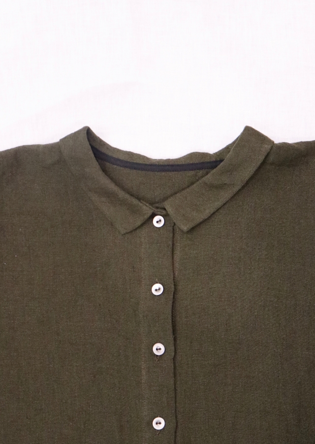 Shirt 05, green linen