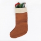 Christmas stocking in cinnamon linen