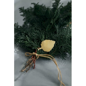 Brass Christmas leaf