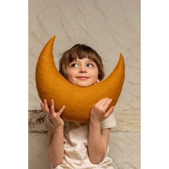 Coussin Lune - or