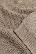 Couverture côtelée en laine mérinos - gris clair