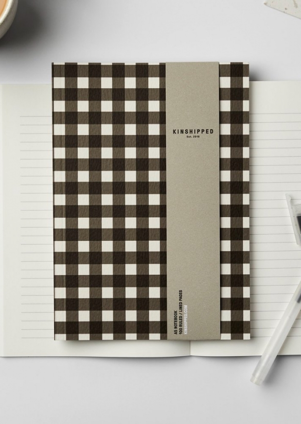 Gingham notebook