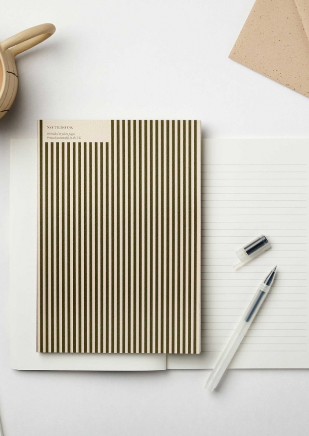 Striped notebook